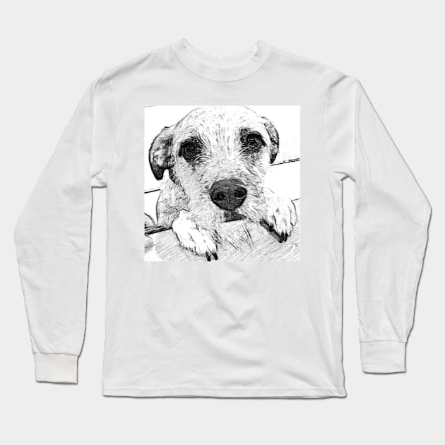 Seymour Cute Dog Long Sleeve T-Shirt by marisaj4488